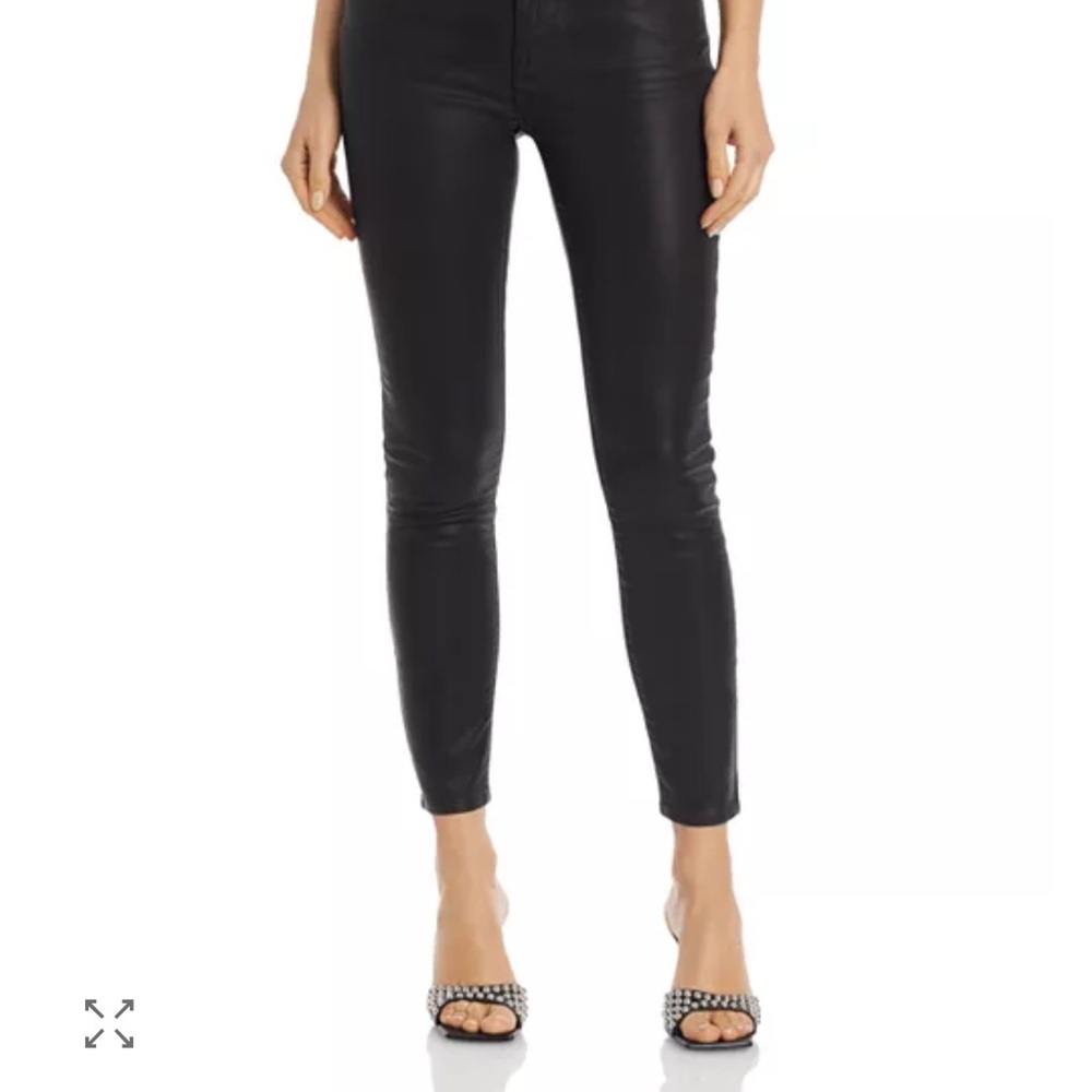 Frame Denim Black Coated Skinny Jeans